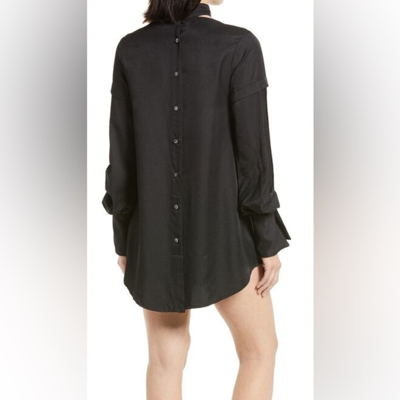 Amy Lynn Black Choker Mini Dress Balloon Sleeves Medium - Picture 11 of 15